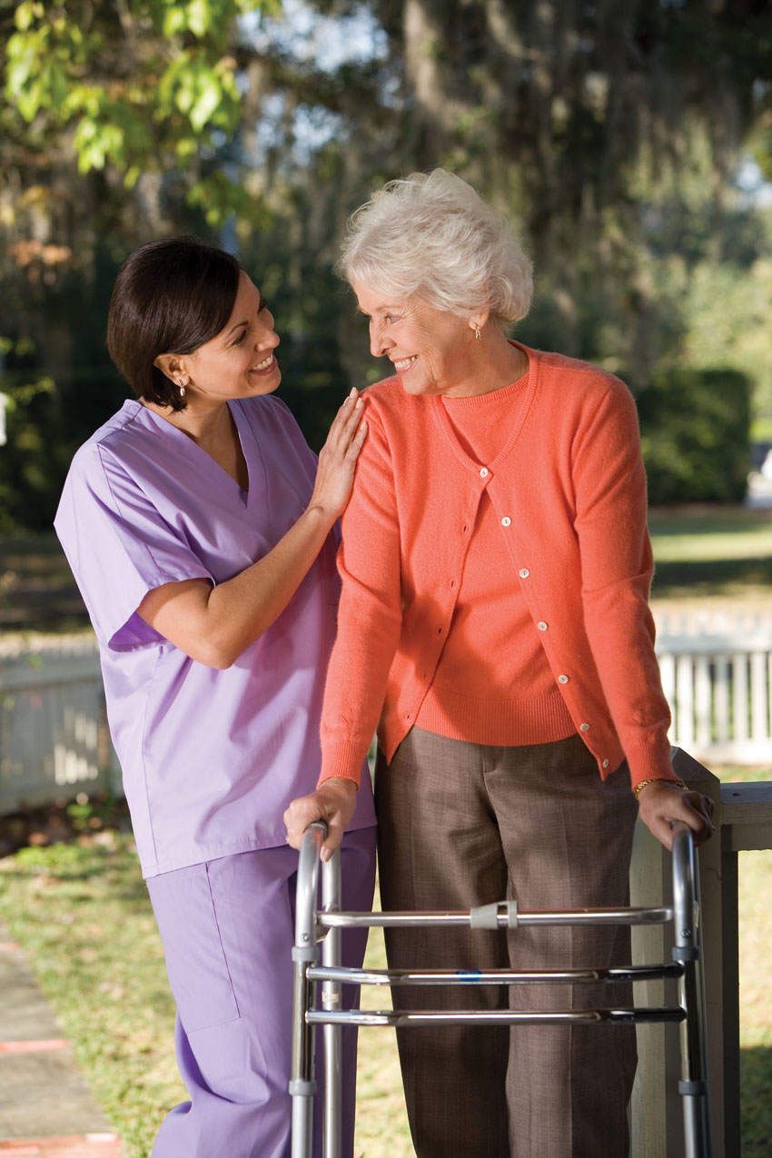 caregiver walking Caregiving Experts